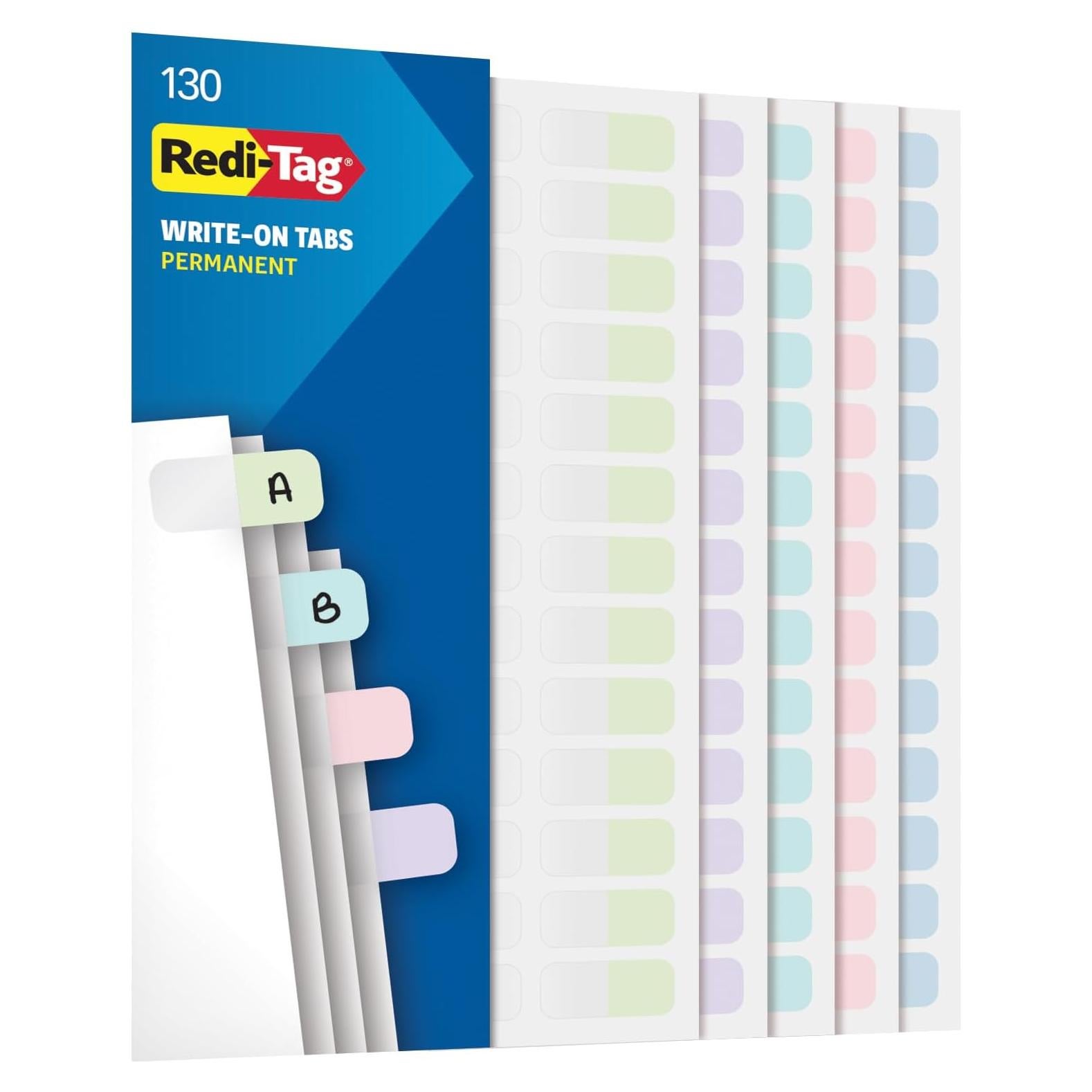 Pestañas Adhesivas Esquinas Redi-Tag 130 Unidades Pastel