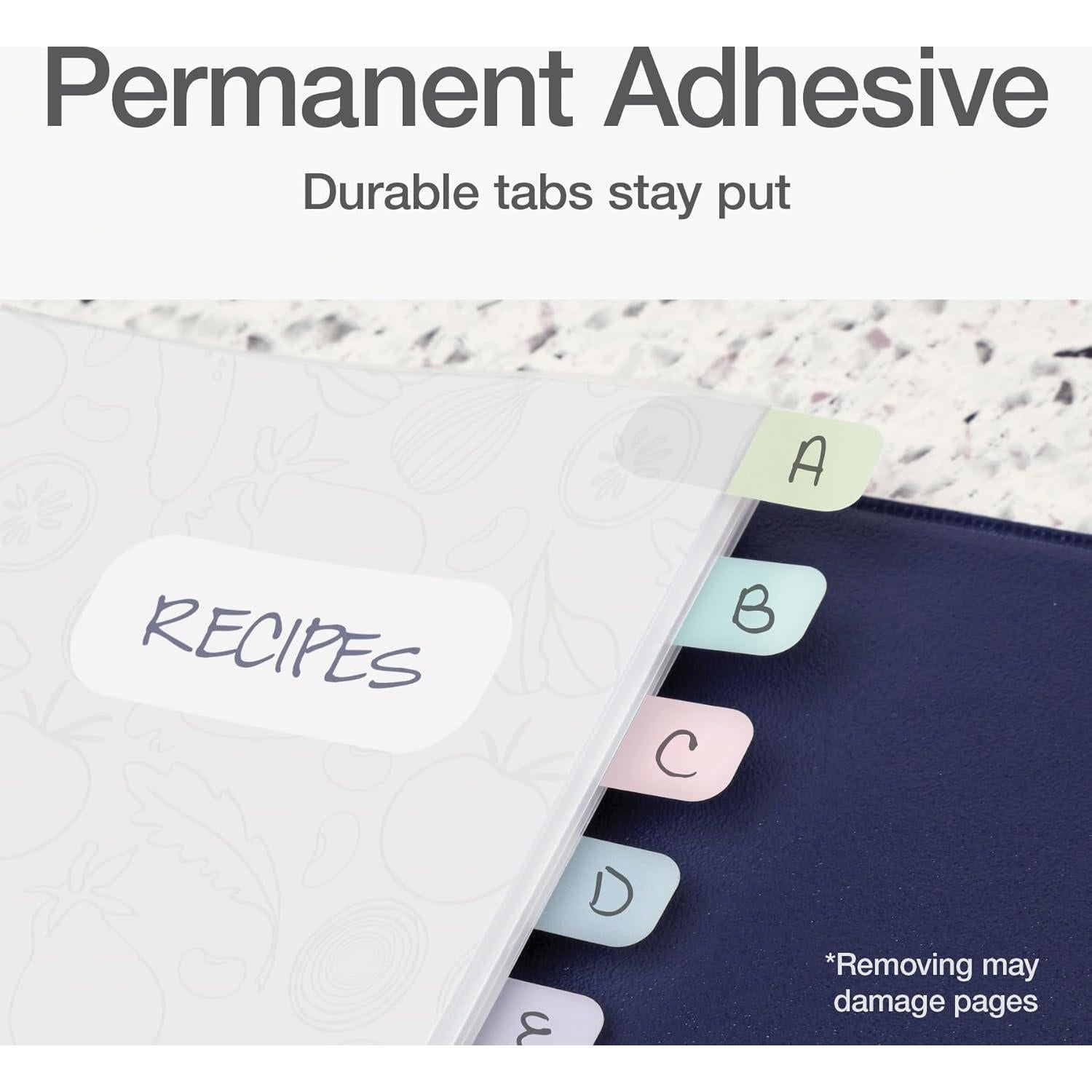 Pestañas Adhesivas Esquinas Redi-Tag 130 Unidades Pastel