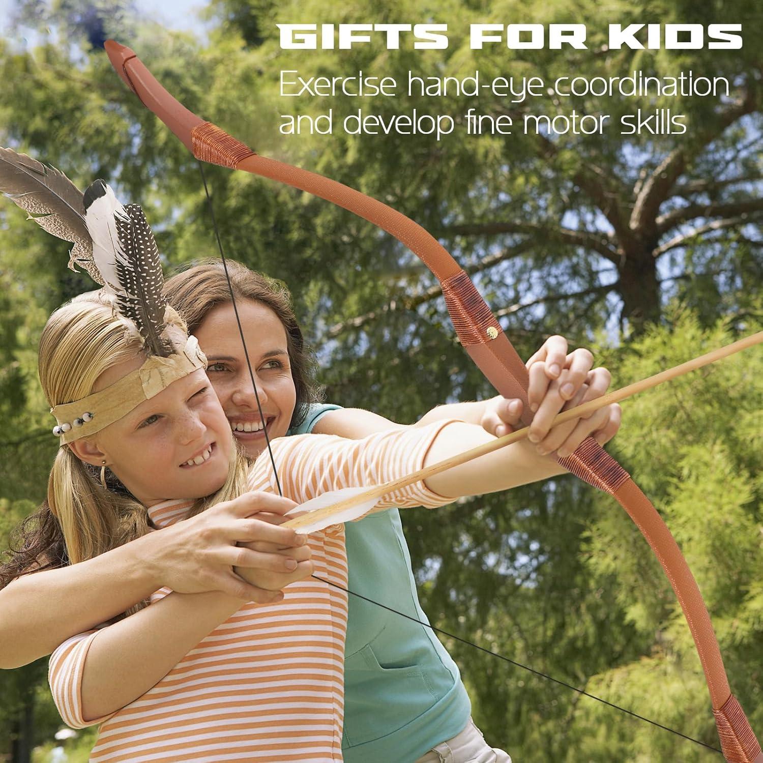 Juego de Arco y Flecha Basbon BA40Z para Niños - 5 Flechas