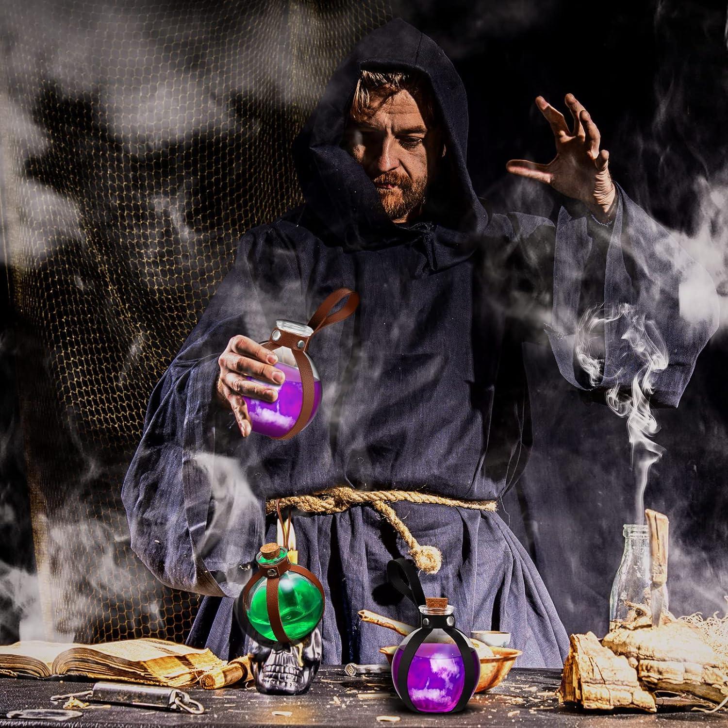 Botellas de Poción Patelai 6 Pcs con Cinturón de Cuero Sintético