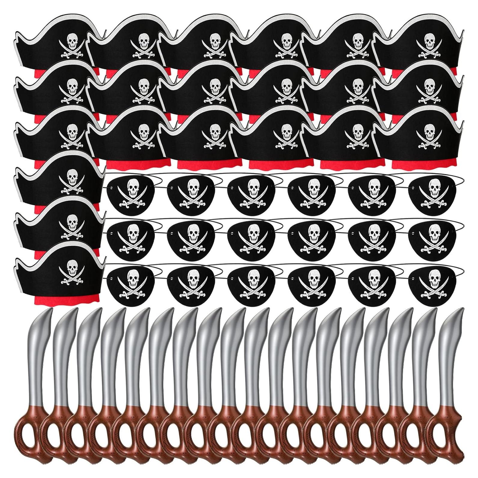 Set de Fiesta Pirata Cindeer 54 Piezas Sombreros y Accesorios