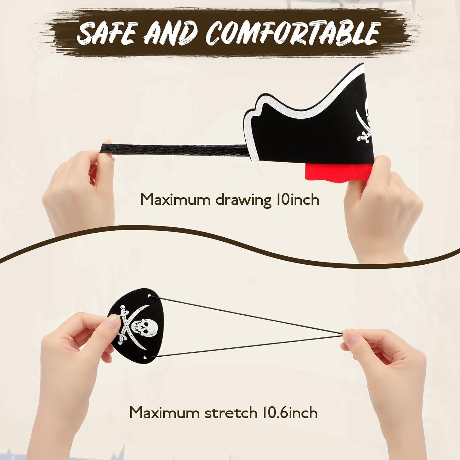 Set de Fiesta Pirata Cindeer 54 Piezas Sombreros y Accesorios