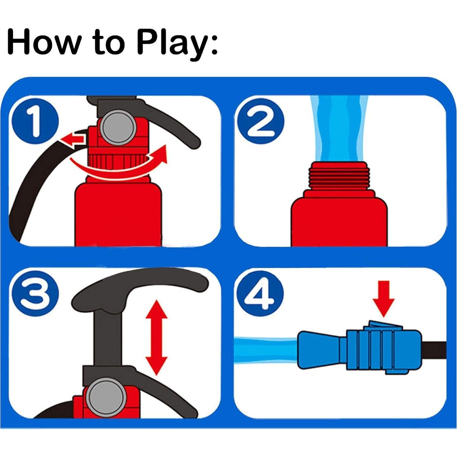Pistola de Agua Extintor CAZOYEE 550CC para Niños - 2 Piezas