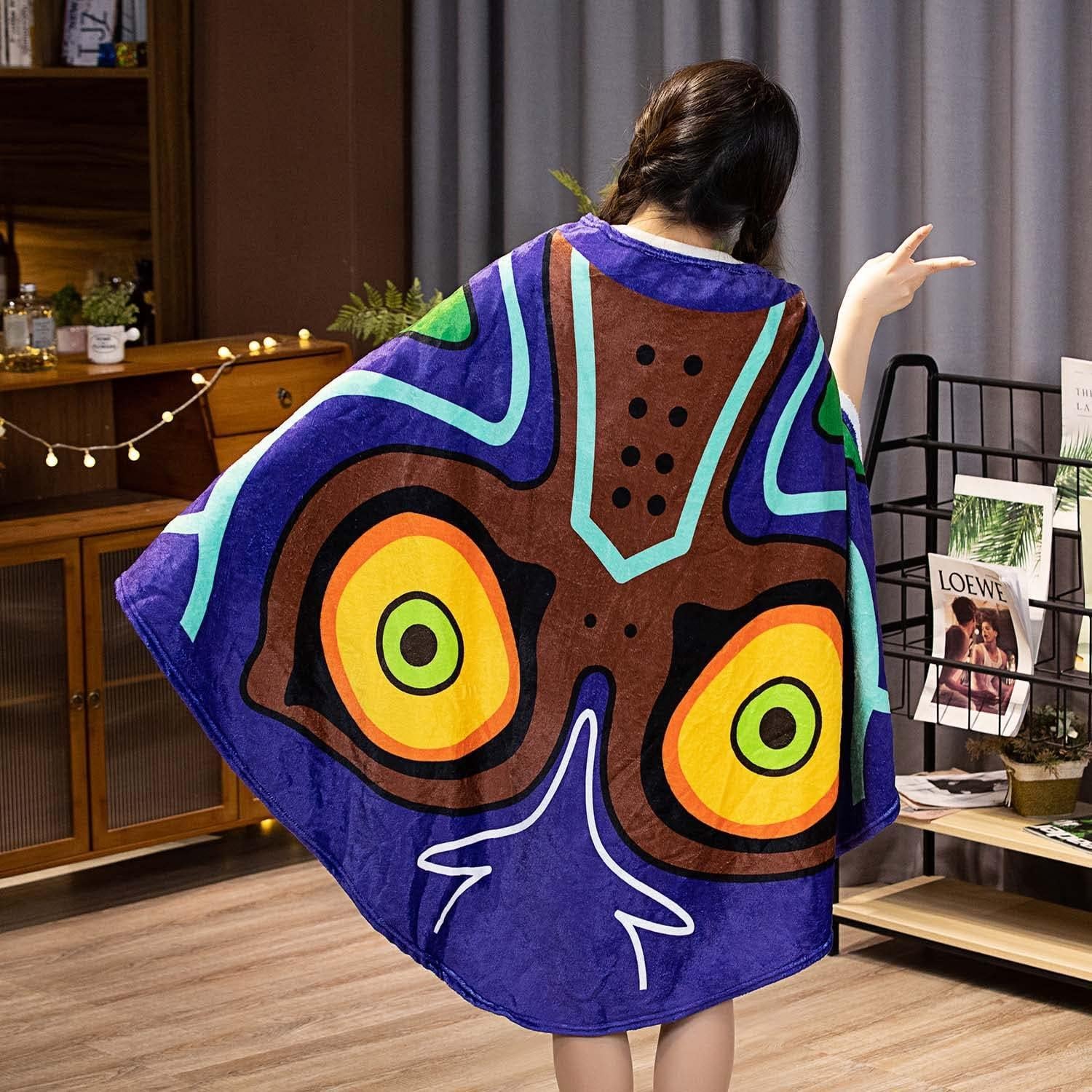 Manta Capa Estilo Glider Zelda MARUKQW 160x102 cm Azul