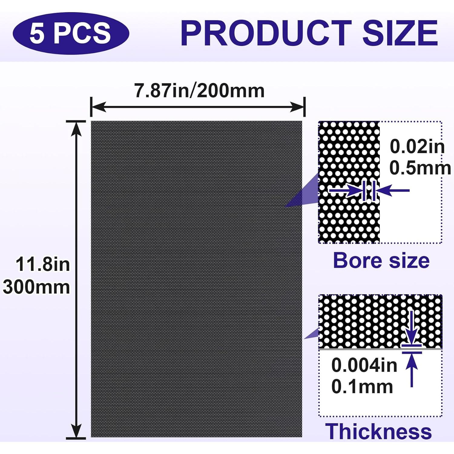 Malla de Ojos para Fursuit STSTR 5 Hojas PVC Negro 300x200mm