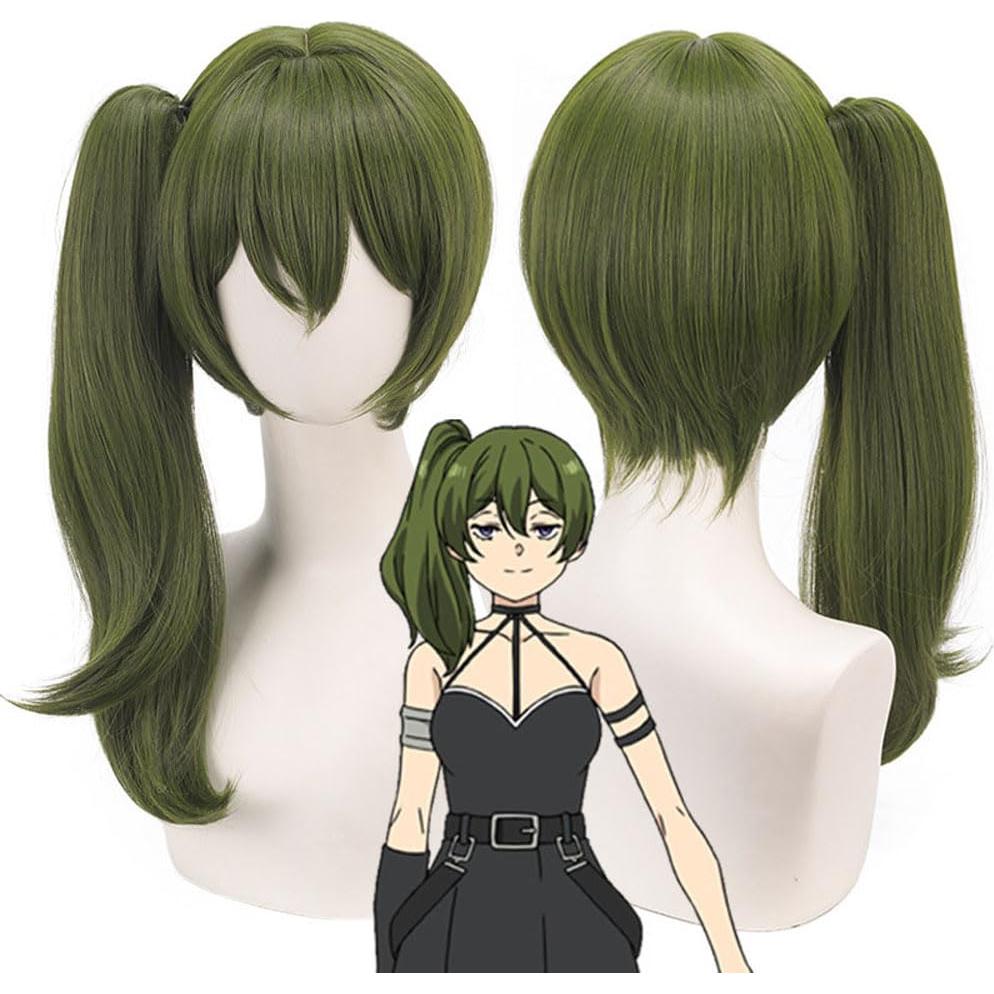 Peluca Ubel Verde Oscuro Corta con Clip Lateral 45 cm