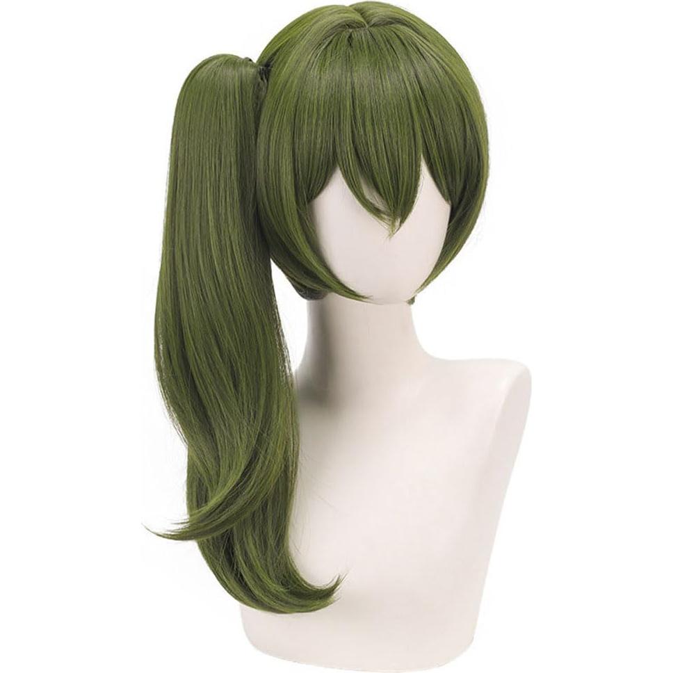 Peluca Ubel Verde Oscuro Corta con Clip Lateral 45 cm