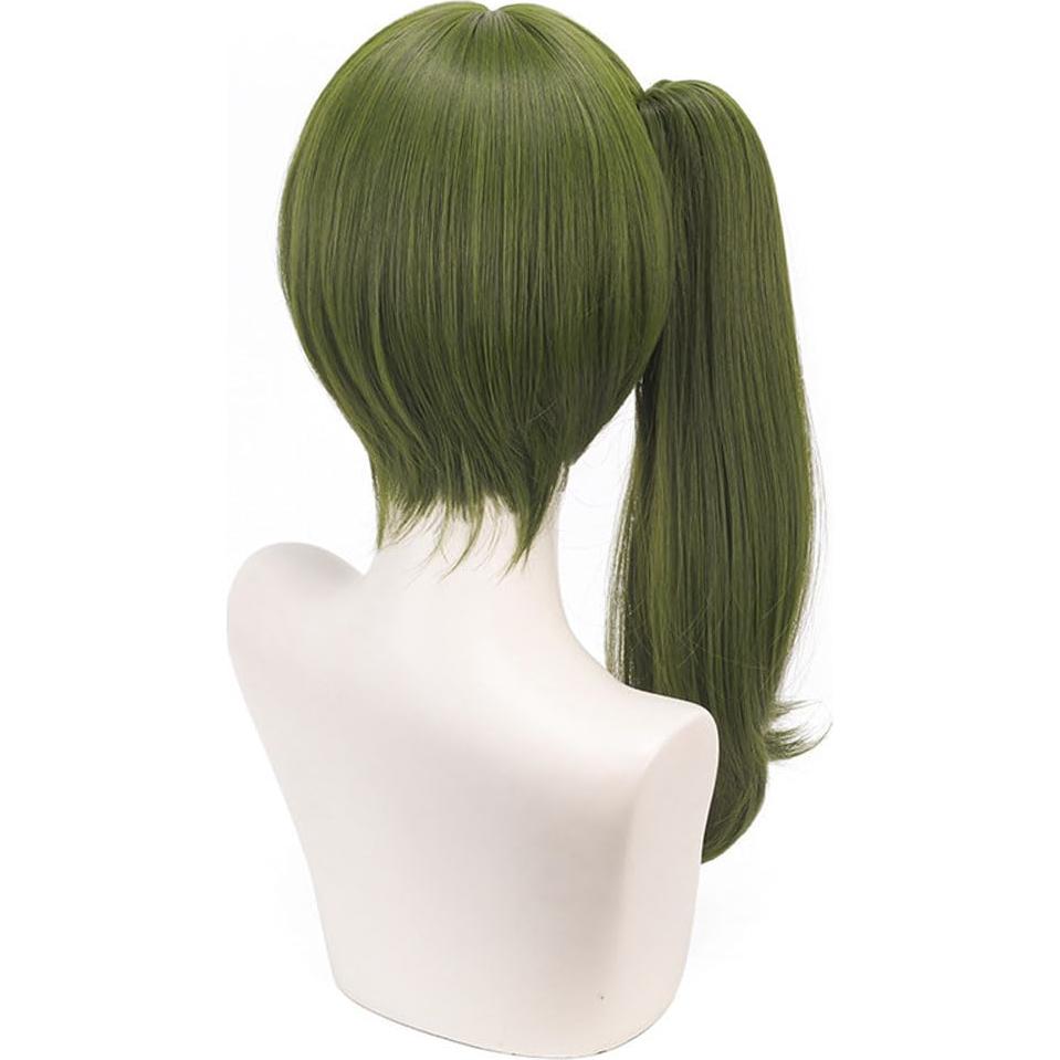 Peluca Ubel Verde Oscuro Corta con Clip Lateral 45 cm