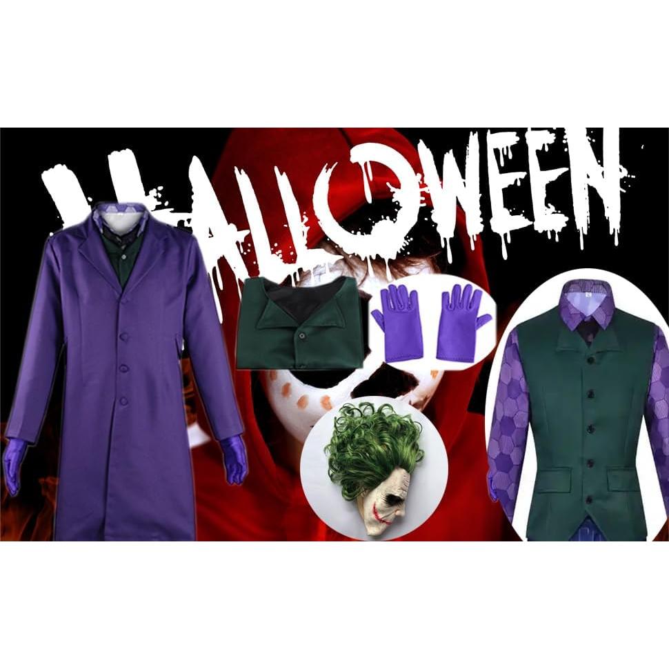 Disfraz de Payaso Morado Adulto con Máscara y Chaleco