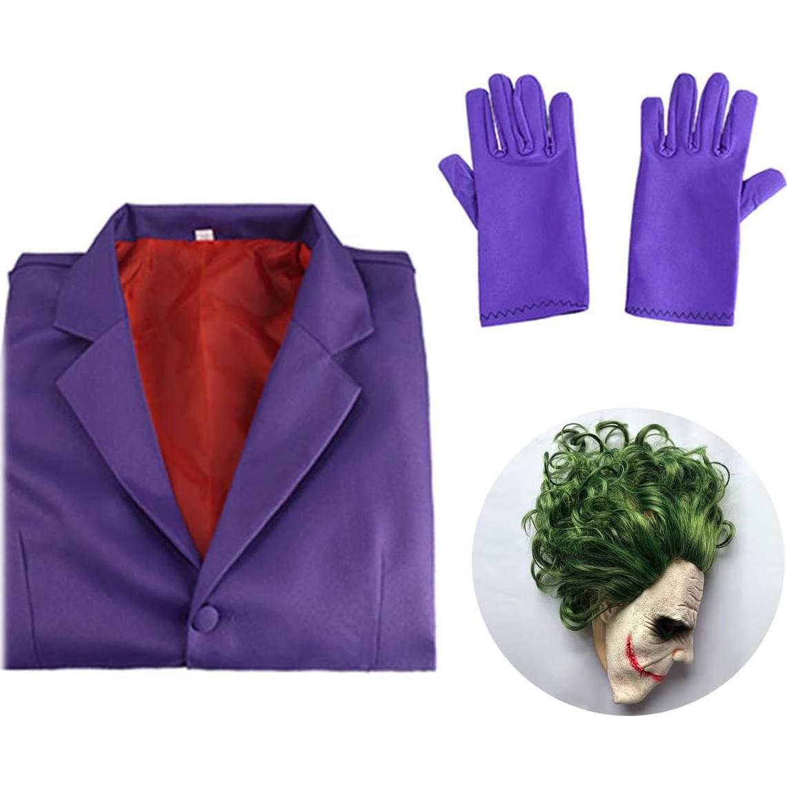 Disfraz de Payaso Morado Adulto con Máscara y Chaleco