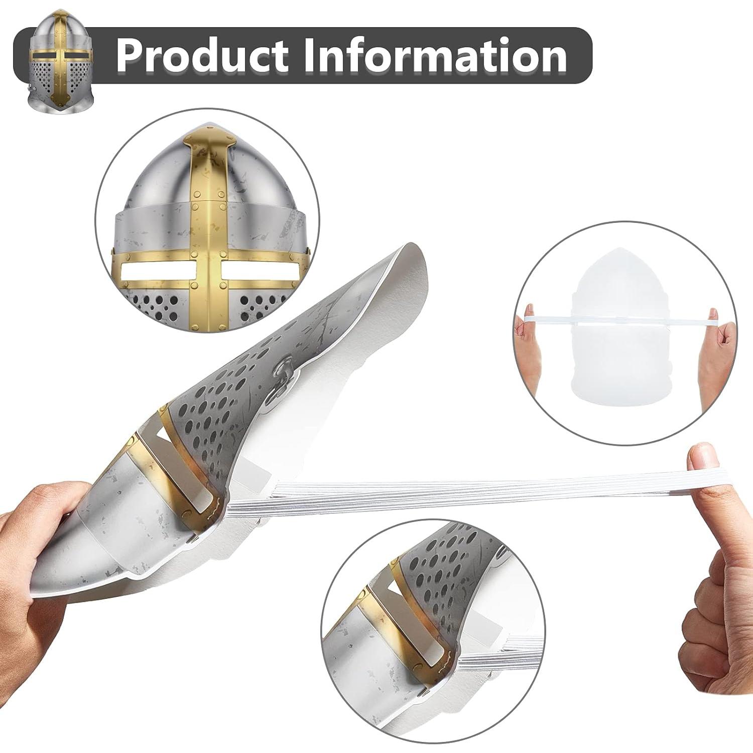 18 Máscaras de Caballero Medieval Zhanmai para Fiesta y Cosplay