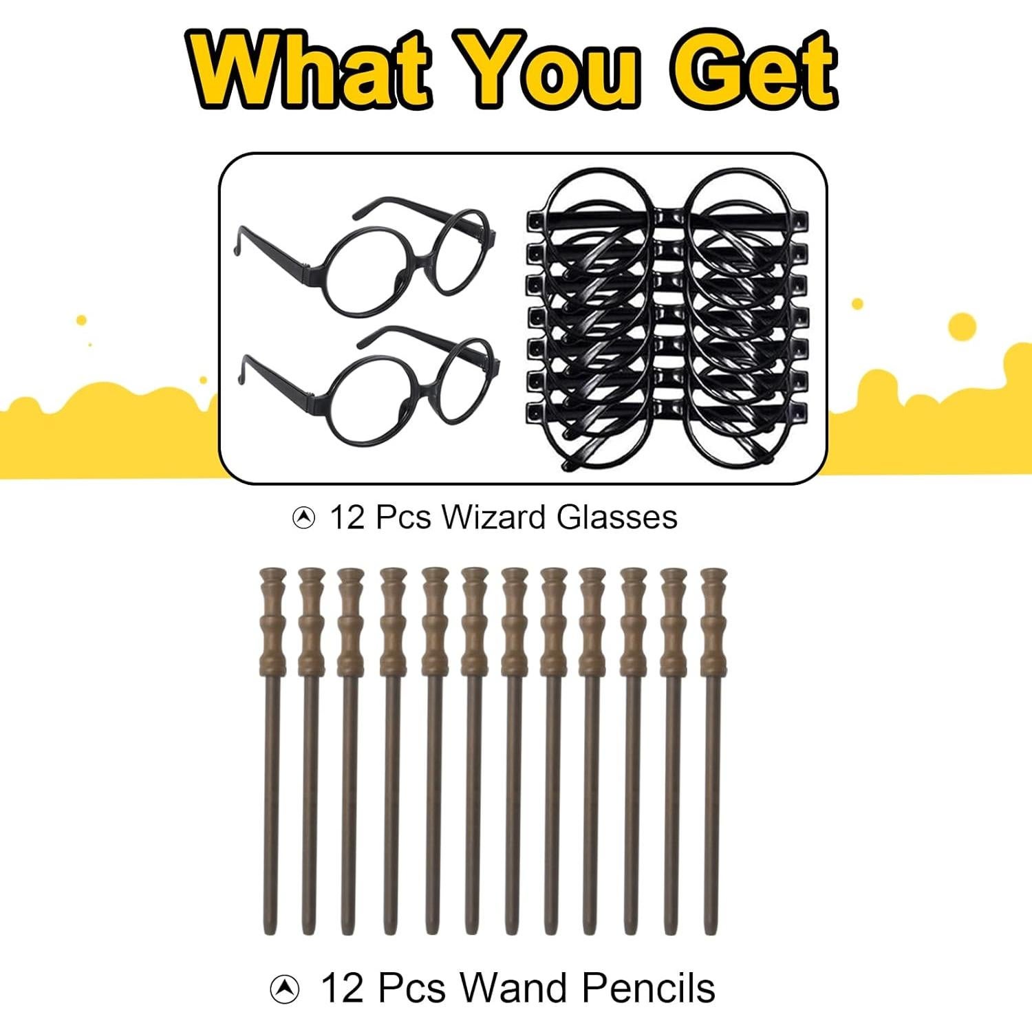 Juego de Fiesta de Cosplay 12pcs - Gafas y Lápices Varita
