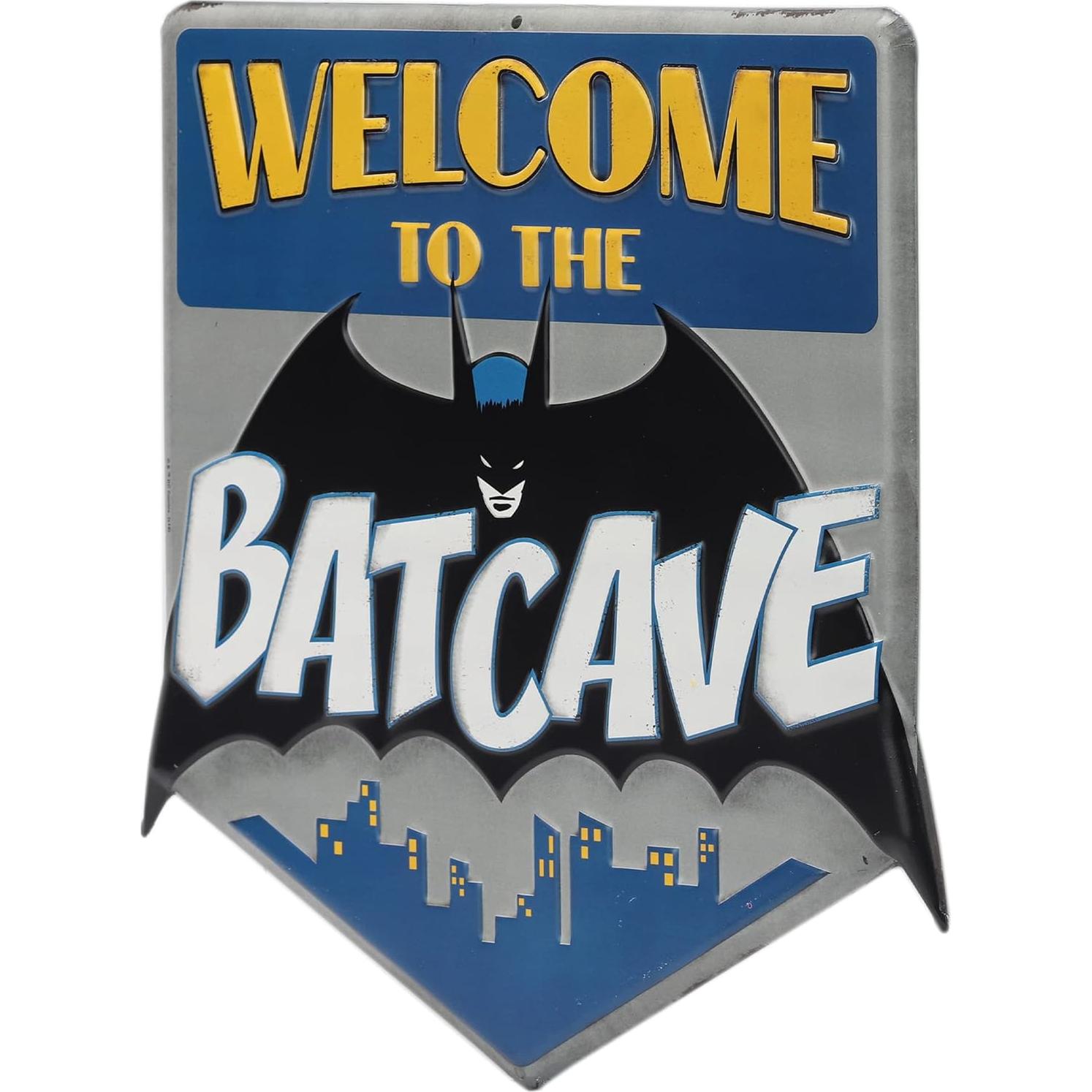 Cartel de Metal Embosado Batman 30x30 cm Vintage