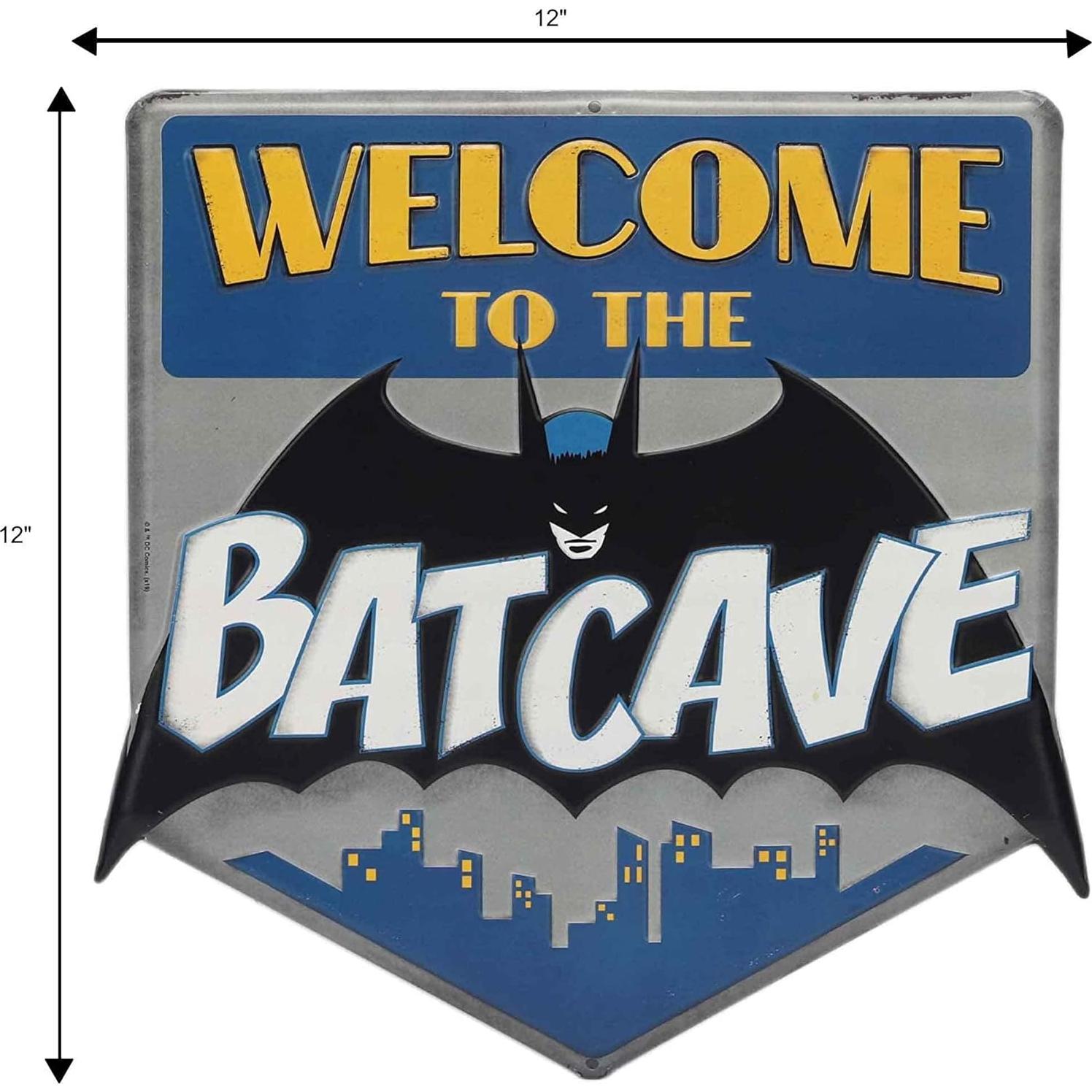 Cartel de Metal Embosado Batman 30x30 cm Vintage