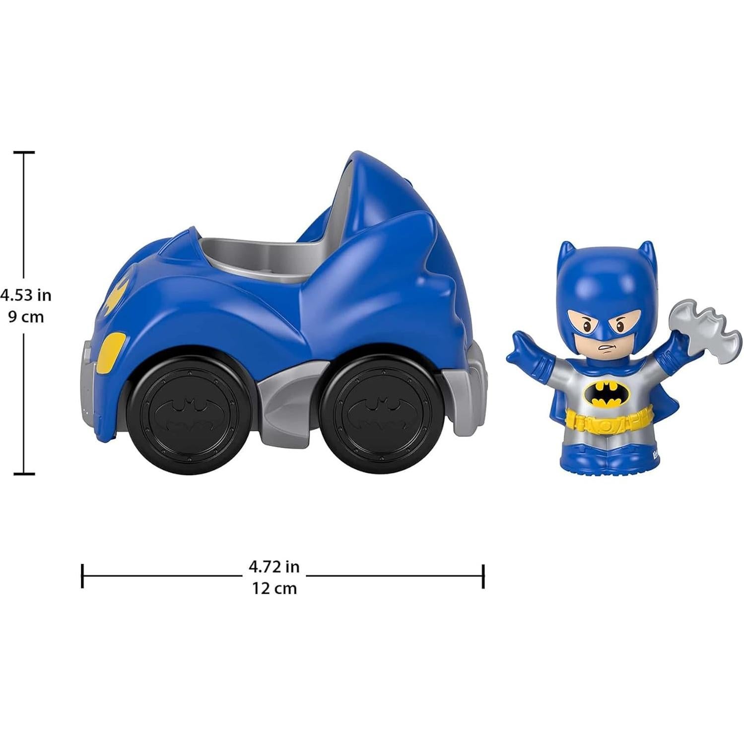 Set de Juguetes Batman y Batimóvil Fisher Price 12 cm