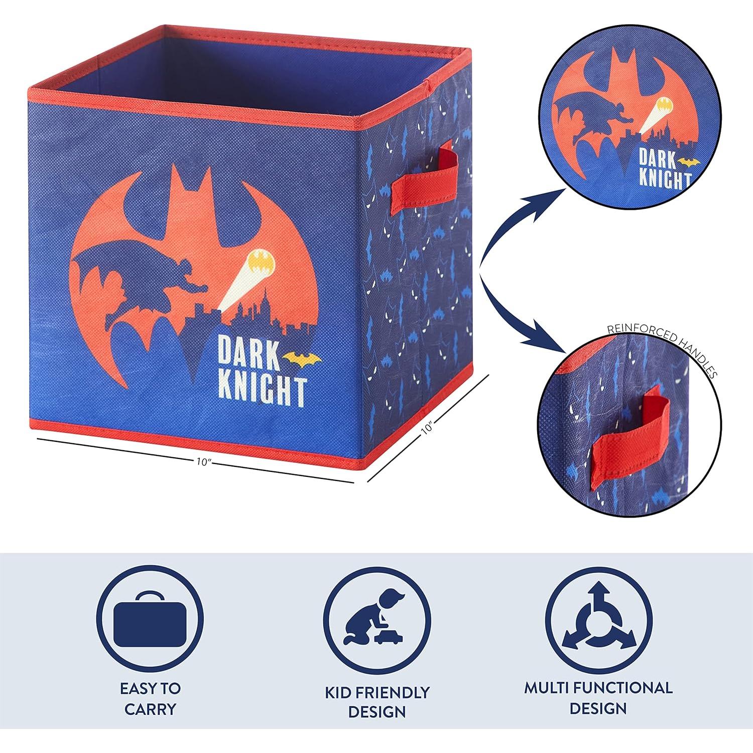 Conjunto 2 Cubos Almacenamiento Batman Idea Nuova 25x25 cm