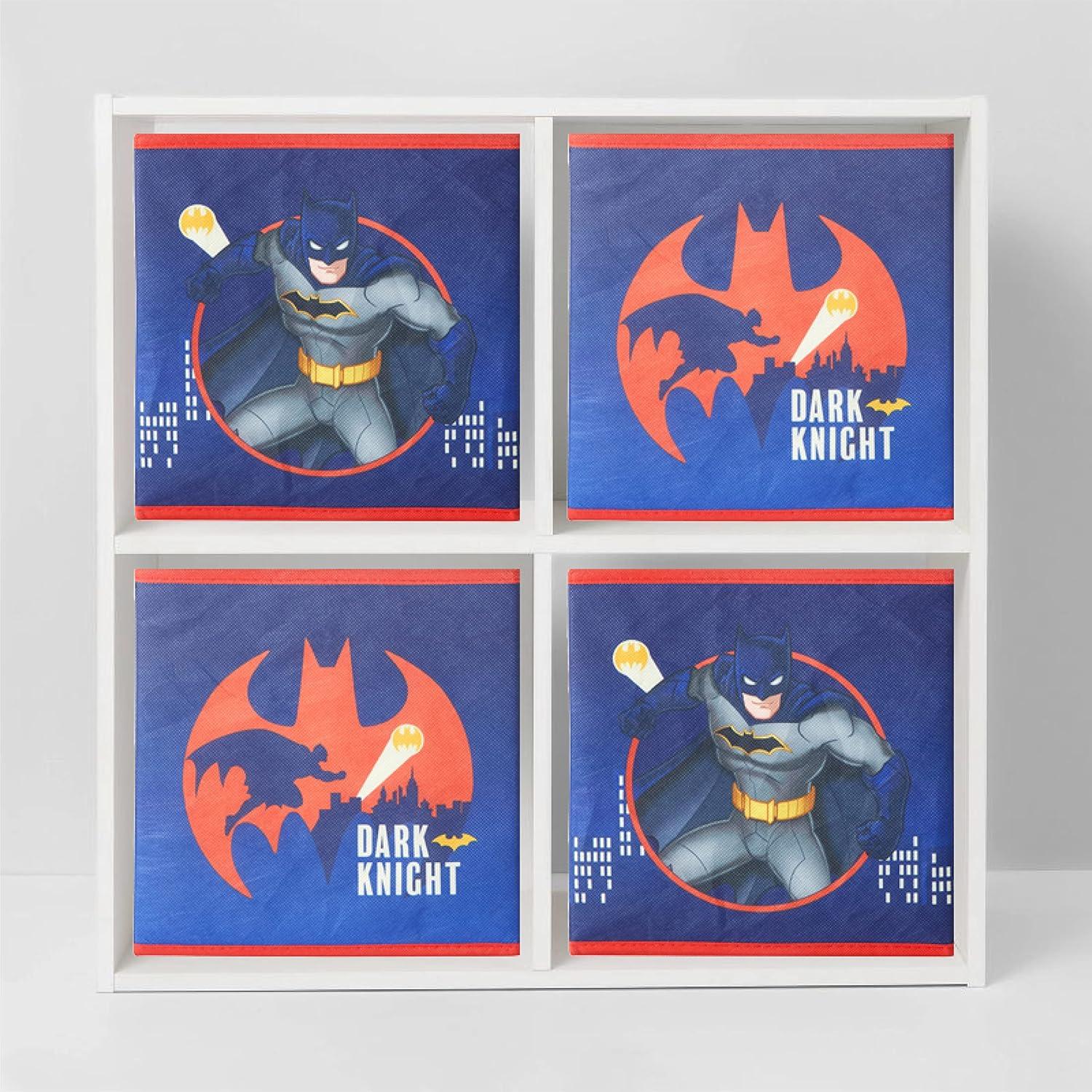 Conjunto 2 Cubos Almacenamiento Batman Idea Nuova 25x25 cm