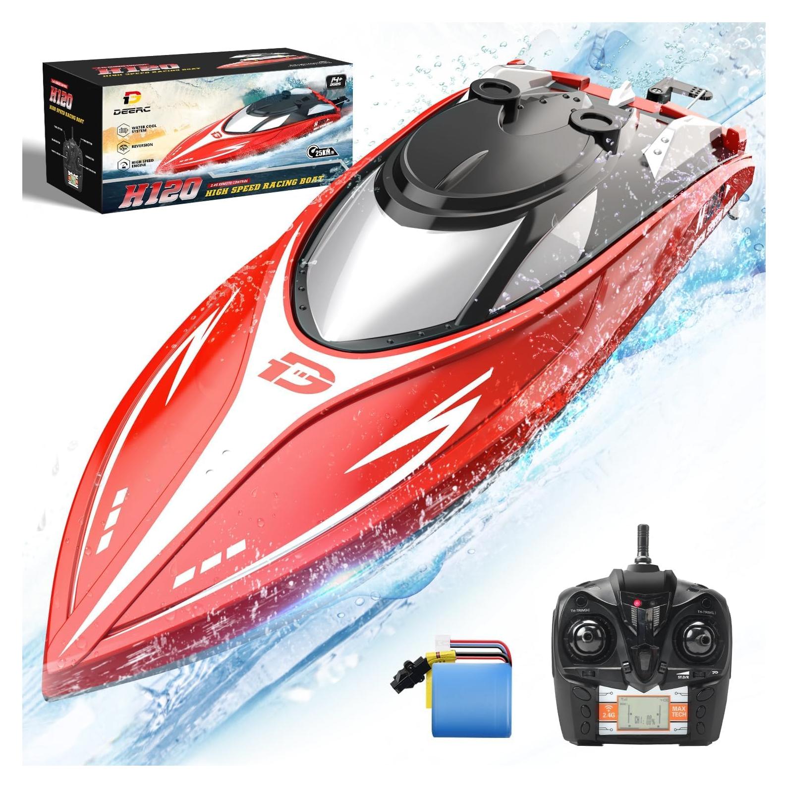 Barco RC DEERC H120 Alta Velocidad 32 km/h para Niños y Adultos