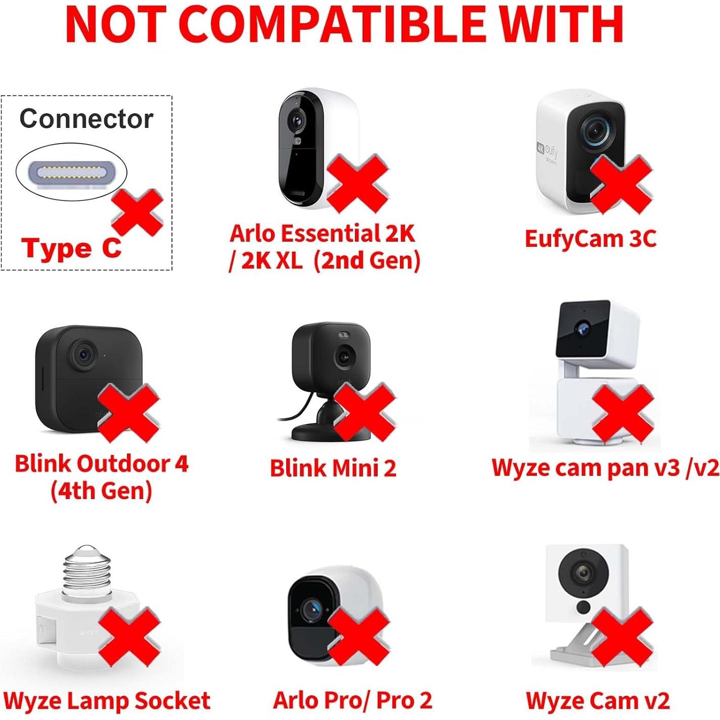 Cable de Extensión Plano DIANMU 10FT (3.05m) Micro USB para Cámaras