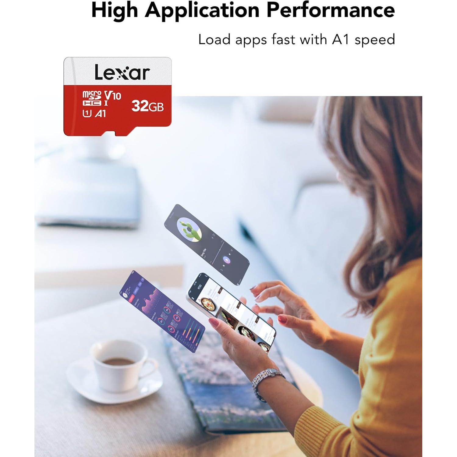 Tarjeta Micro SD Lexar E-Series 32GB UHS-I 100MB/s C10 A1