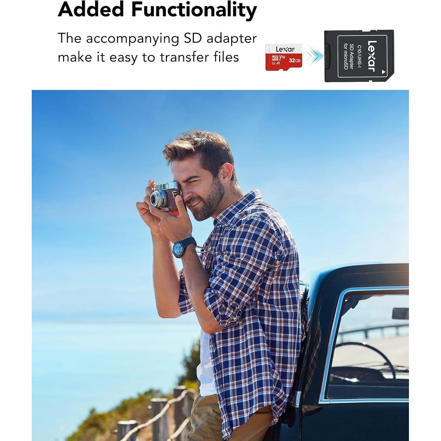 Tarjeta Micro SD Lexar E-Series 32GB UHS-I 100MB/s C10 A1