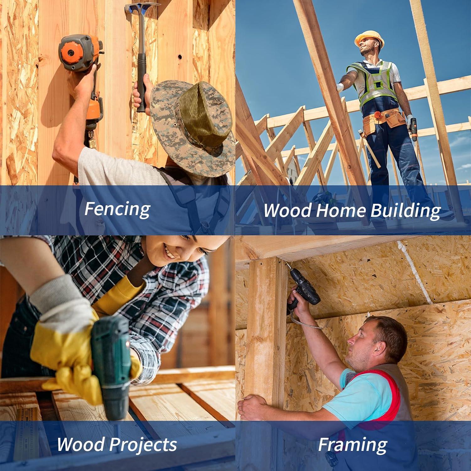 Tornillos de Madera GOOBETTER #8 x 3.18 cm 300 Pcs Anticorrosión