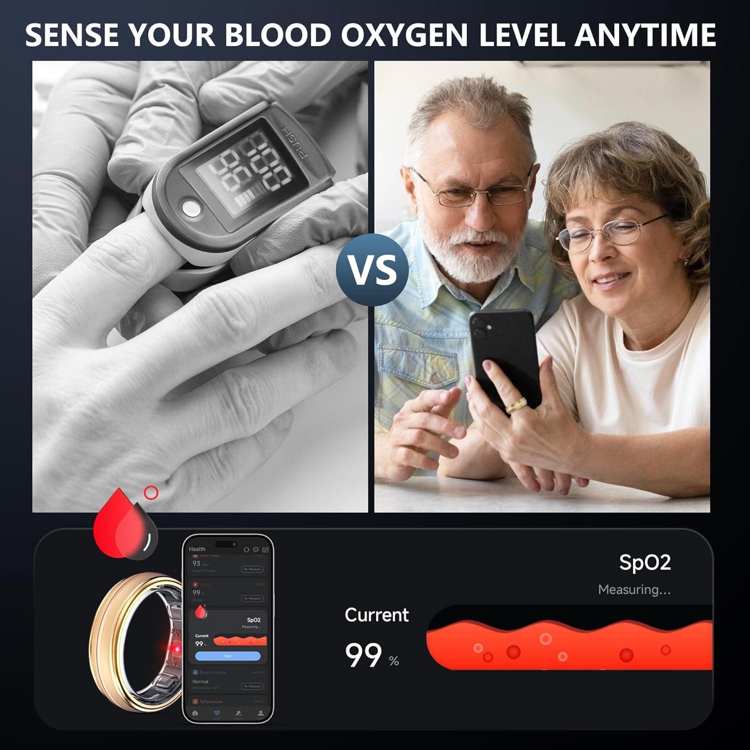 Anillo Inteligente SEEKZERO Oro 9 - Fitness y Sueño, Salud