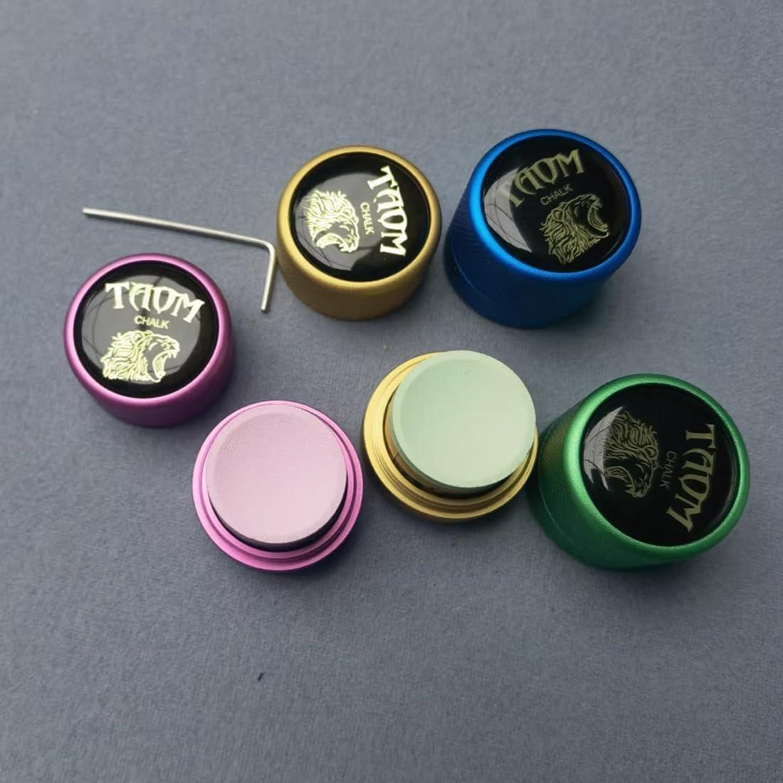 Soporte de Tiza para Billar YEUEK Redondo con Tiza Azul