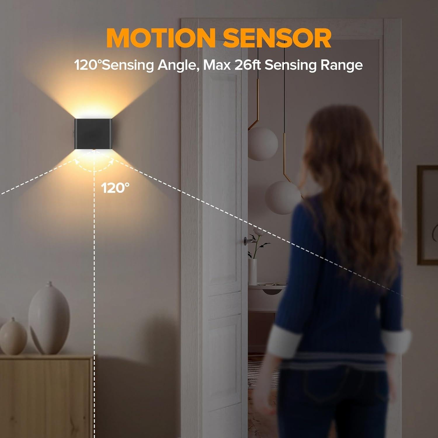 Luz de Pared LED Inalámbrica LUTEC con Sensor de Movimiento