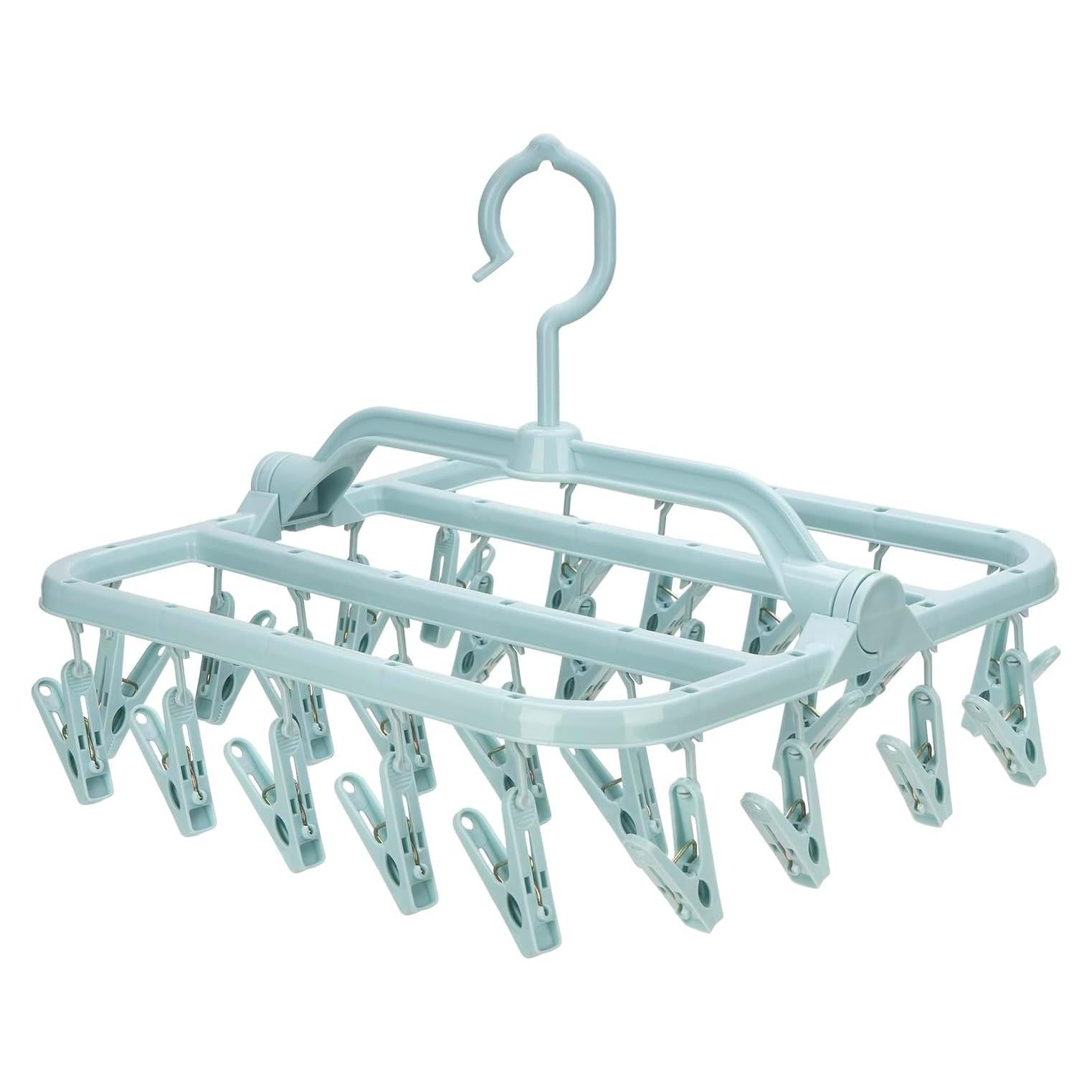 Percha Plegable Annaklin con 26 Clips para Secar Ropa Interior