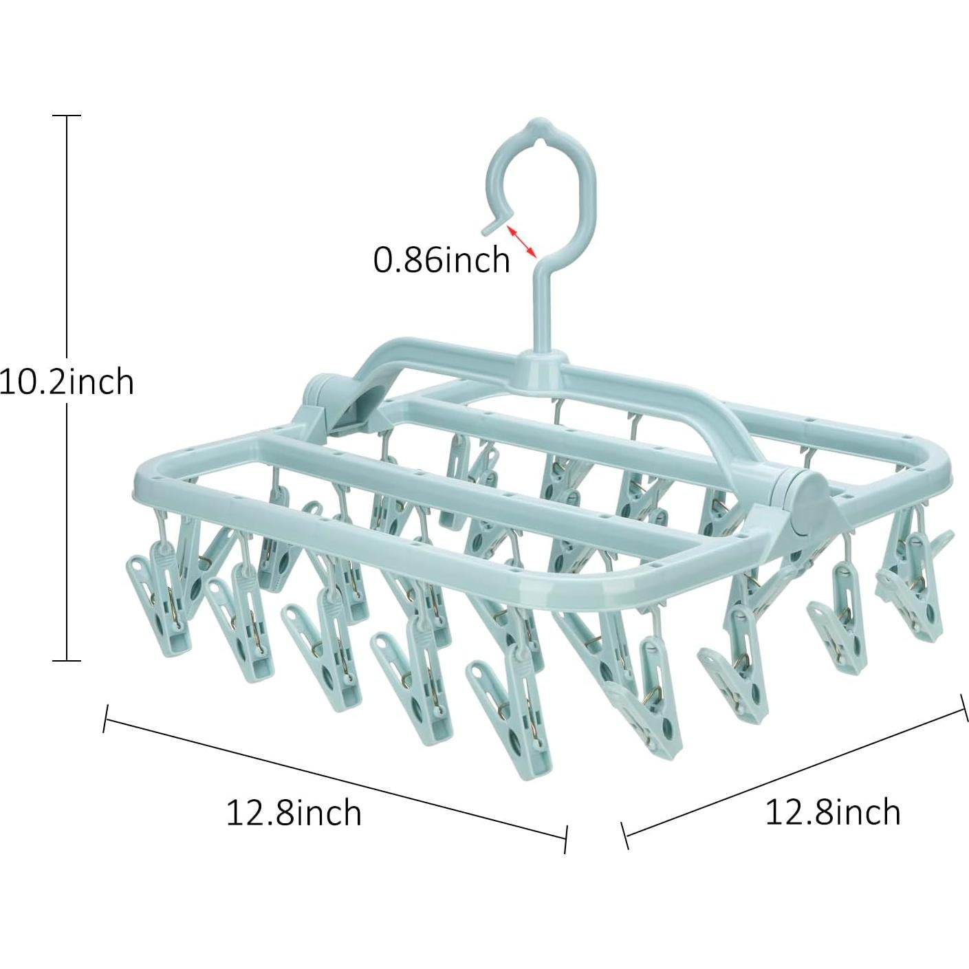 Percha Plegable Annaklin con 26 Clips para Secar Ropa Interior