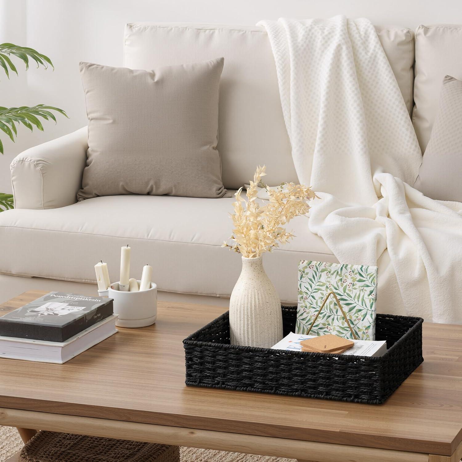 Bandeja de Tocador StorageWorks Negra 2 Piezas 40x28 cm