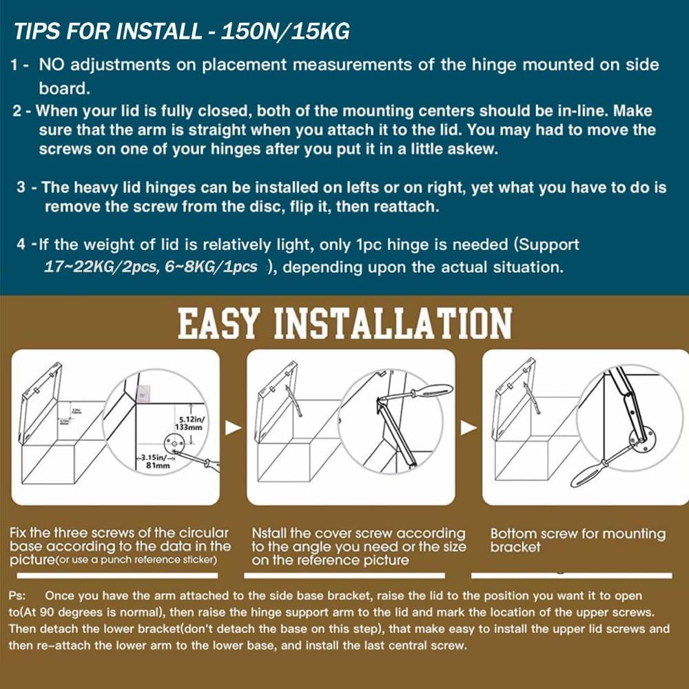 Soporte de Tapa de Gas L-Lei 150N para Gabinete - 2 Piezas