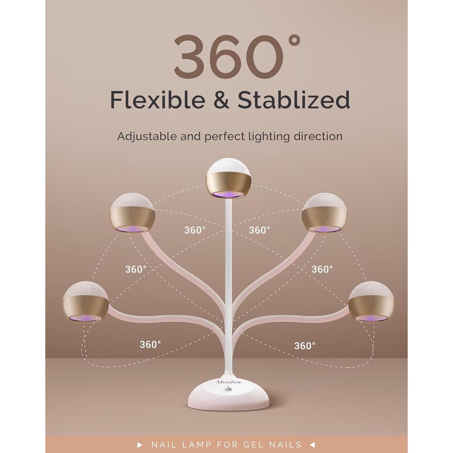 Lámpara de Uñas Recargable MelodySusie Pro09M LED UV 2 Modos