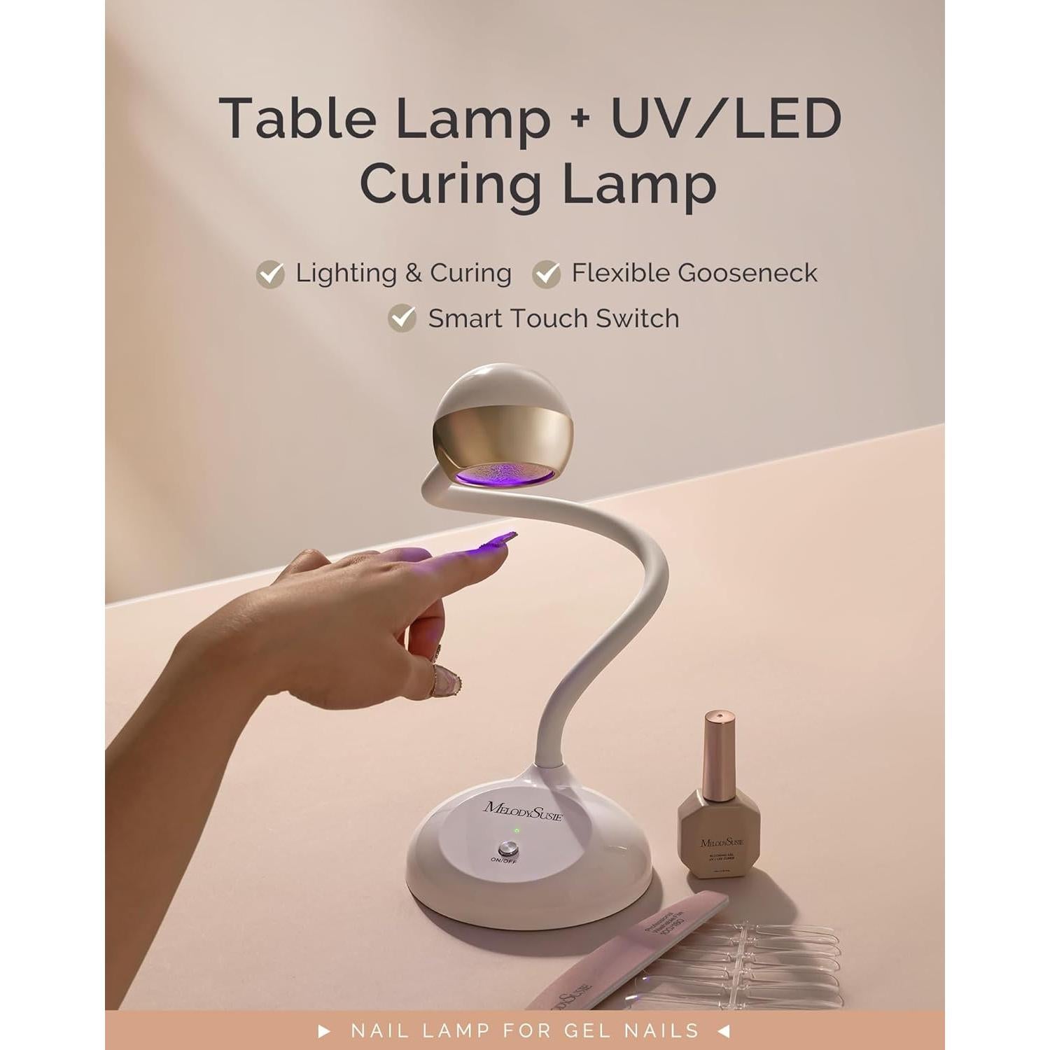 Lámpara de Uñas Recargable MelodySusie Pro09M LED UV 2 Modos