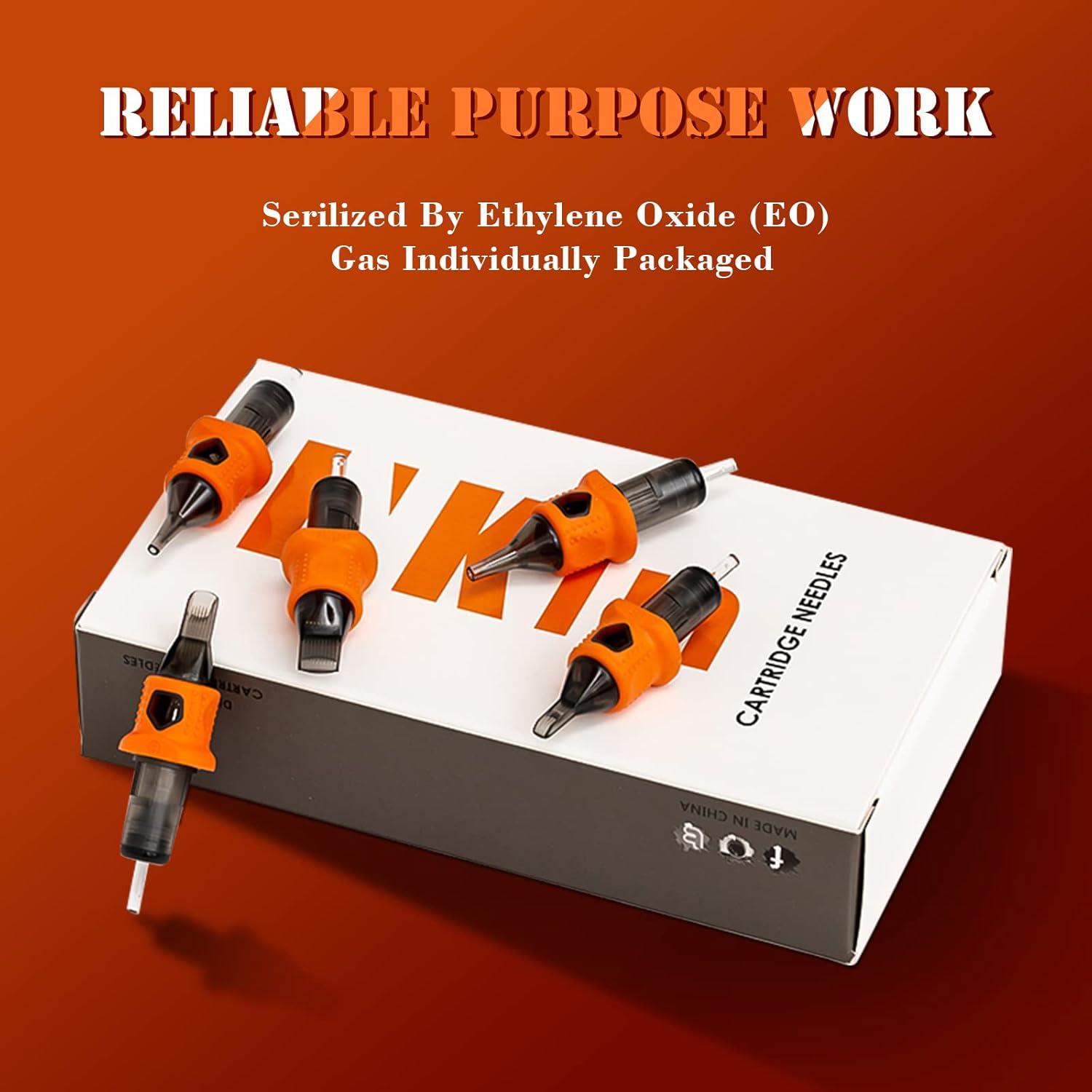 Cartuchos de Agujas de Tatuaje INKin 1RL 16Pcs con Membrana