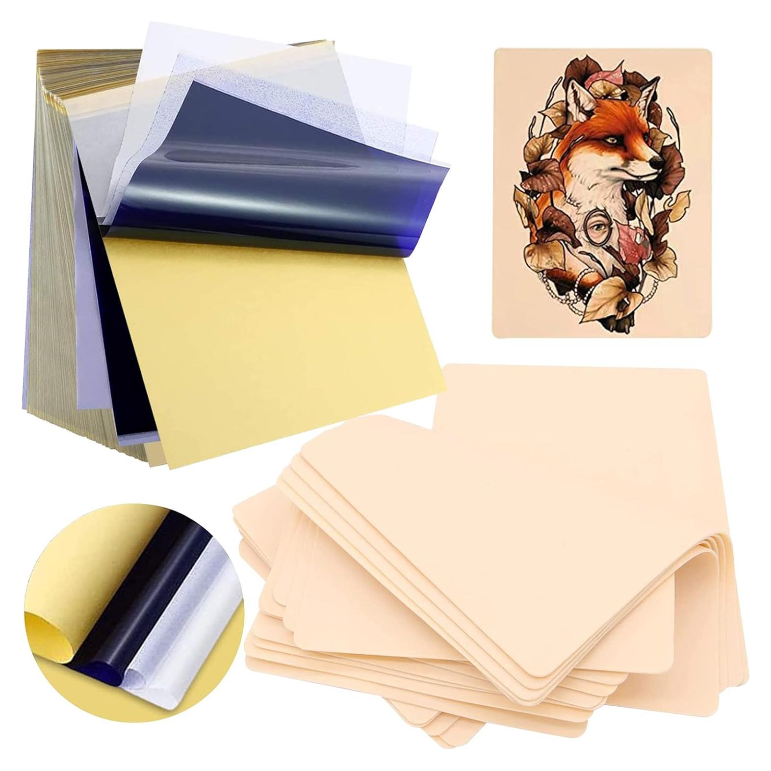 Kit de Piel de Práctica de Tatuaje Prgislew 40Pcs con Papel