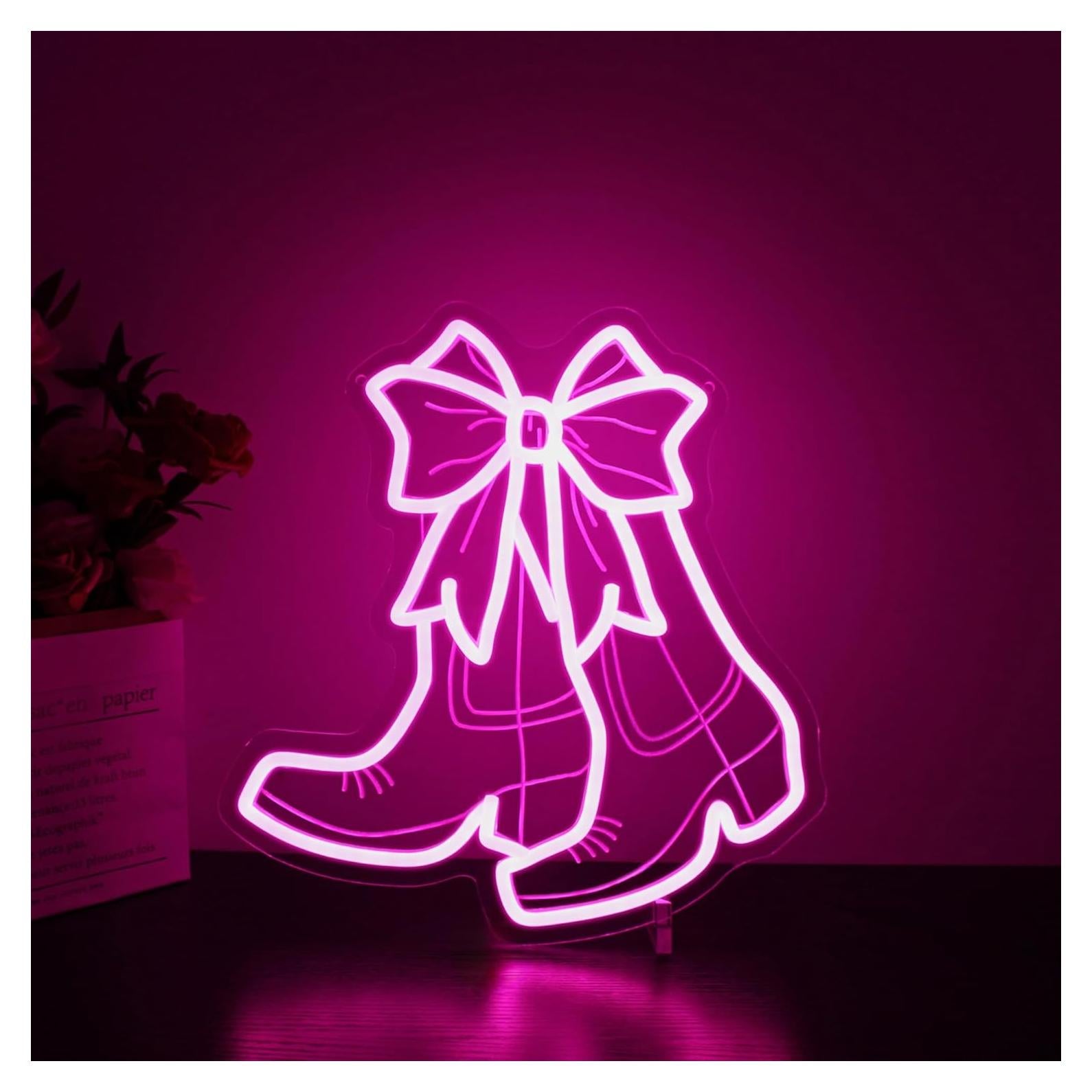 Letrero de Neón LED HSJNJKFU Rosa para Decoración Interior