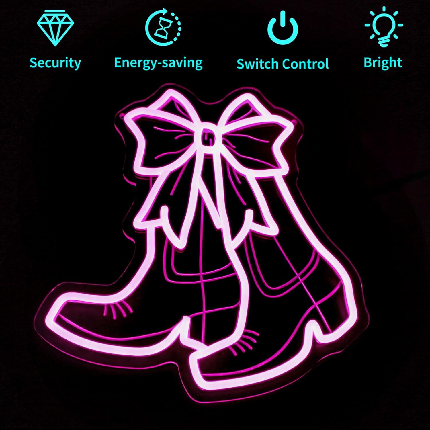 Letrero de Neón LED HSJNJKFU Rosa para Decoración Interior