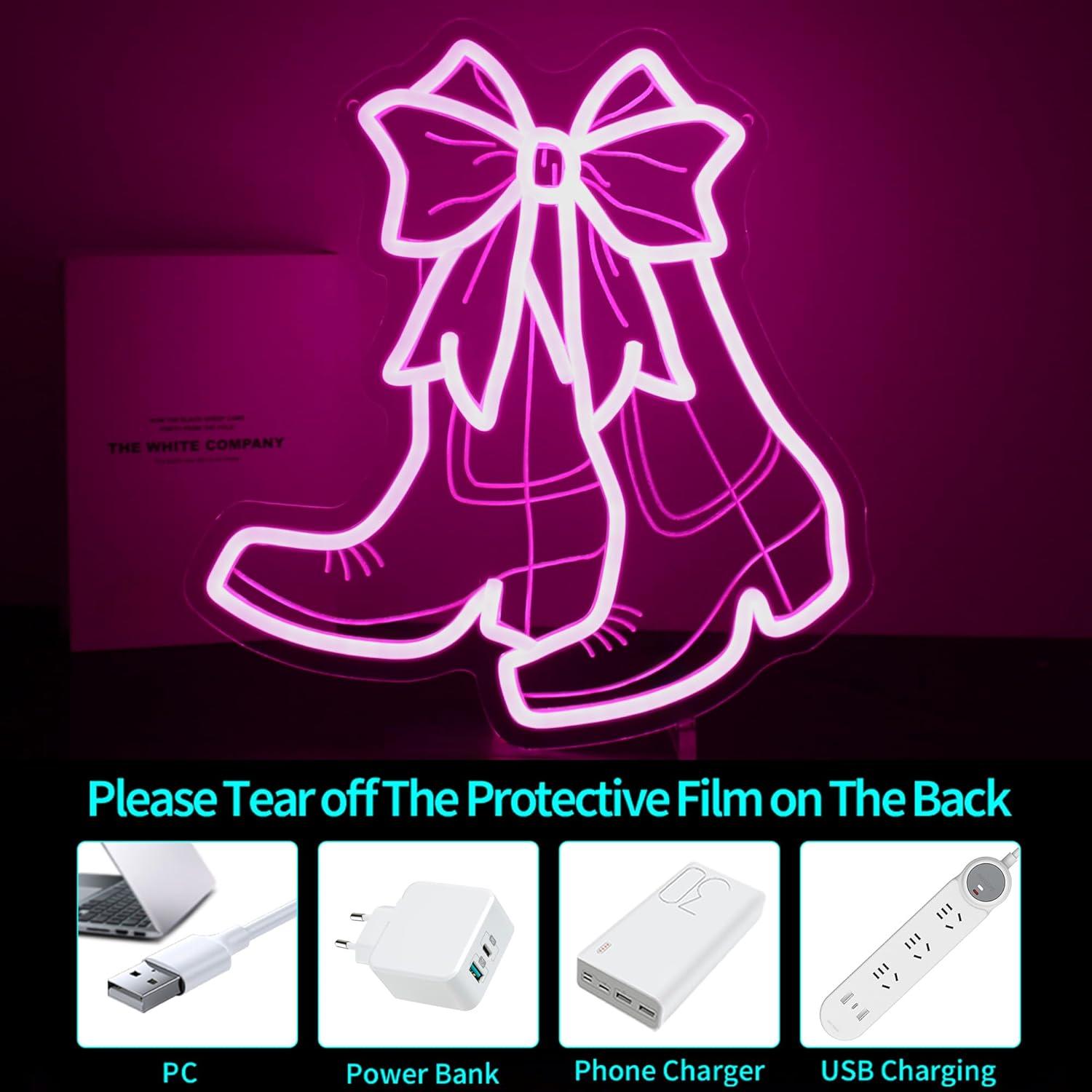 Letrero de Neón LED HSJNJKFU Rosa para Decoración Interior