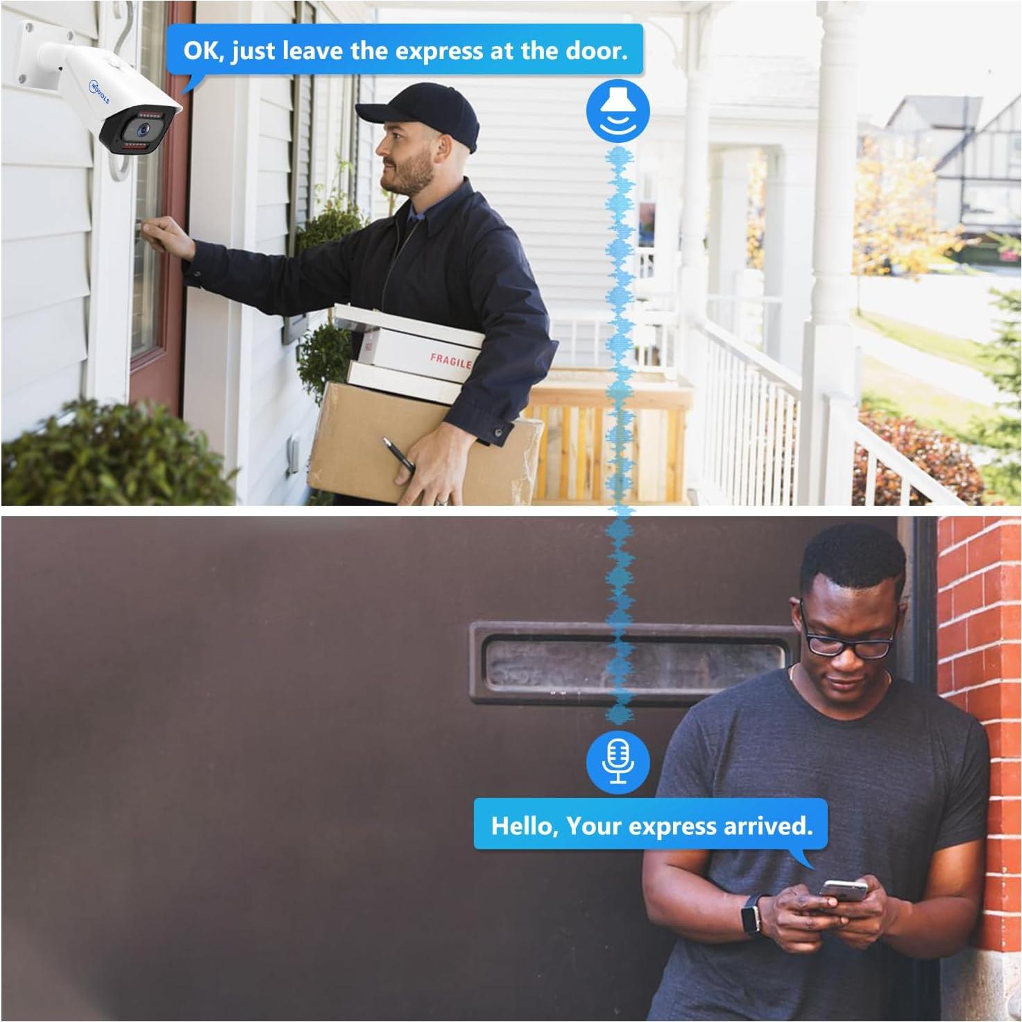 Sistema de Cámara de Seguridad Movols 4K PoE - 4 Cámaras 8MP + NVR 2TB