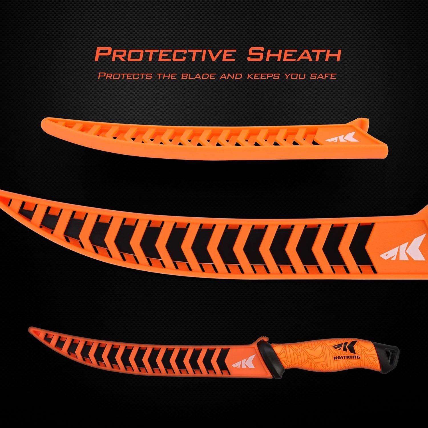 Cuchillo de Filete KastKing 5" Acero Inoxidable G4116 Antideslizante