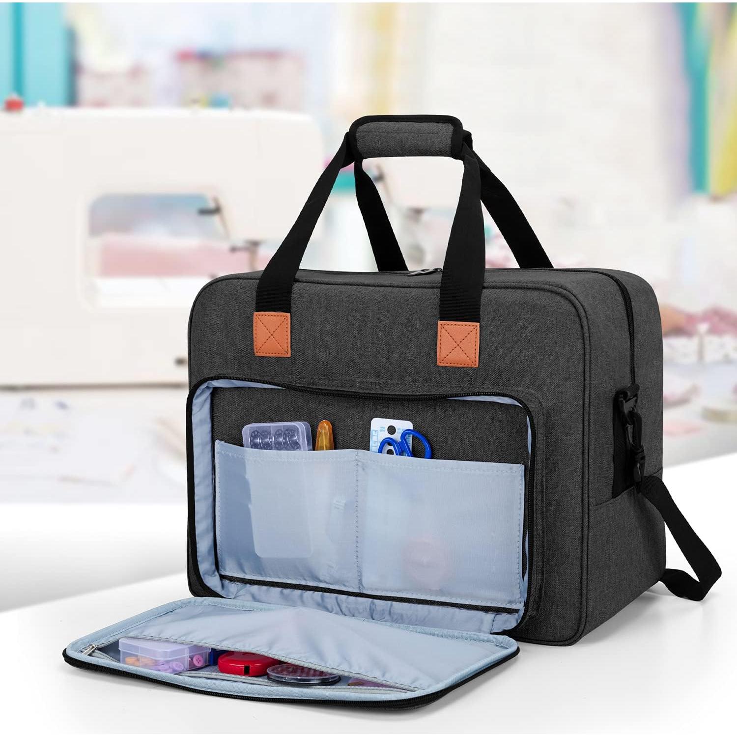 Bolsa para Máquina de Coser LUXJA Negra, Nylon Resistente, 43.9x19.1x31.0 cm