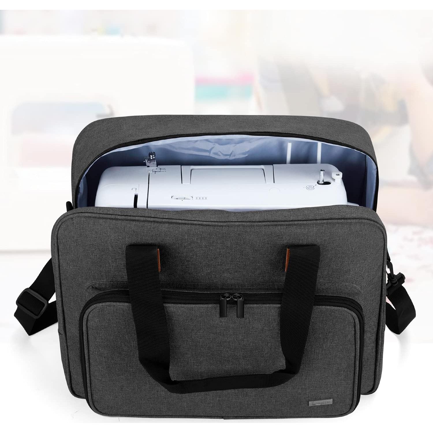 Bolsa para Máquina de Coser LUXJA Negra, Nylon Resistente, 43.9x19.1x31.0 cm