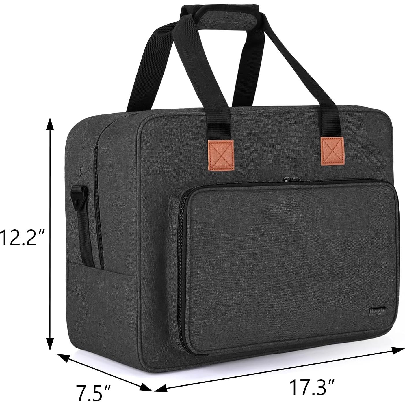 Bolsa para Máquina de Coser LUXJA Negra, Nylon Resistente, 43.9x19.1x31.0 cm