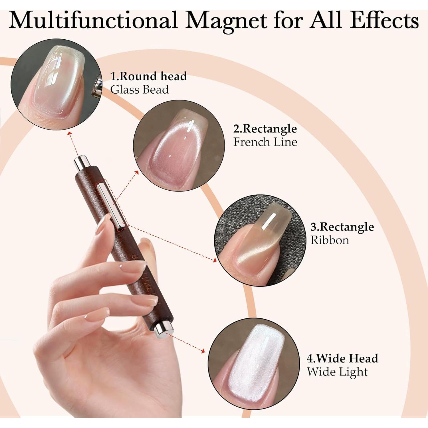 Imán para Uñas Born Pretty 3 en 1 - Efectos Ojos de Gato