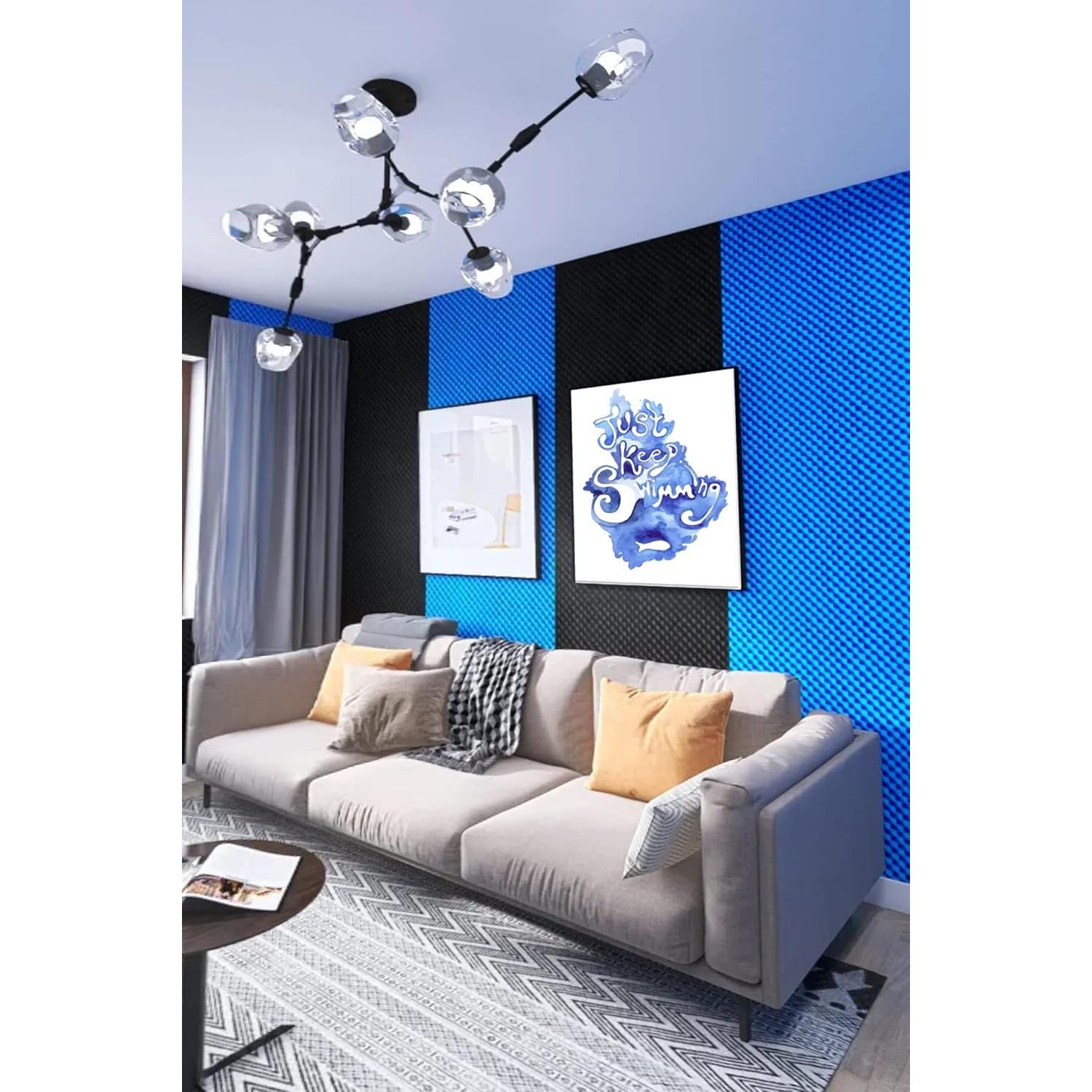 Panel de Espuma Acústica Negra Yaolabjer 122x61x5 cm - 1 PCS