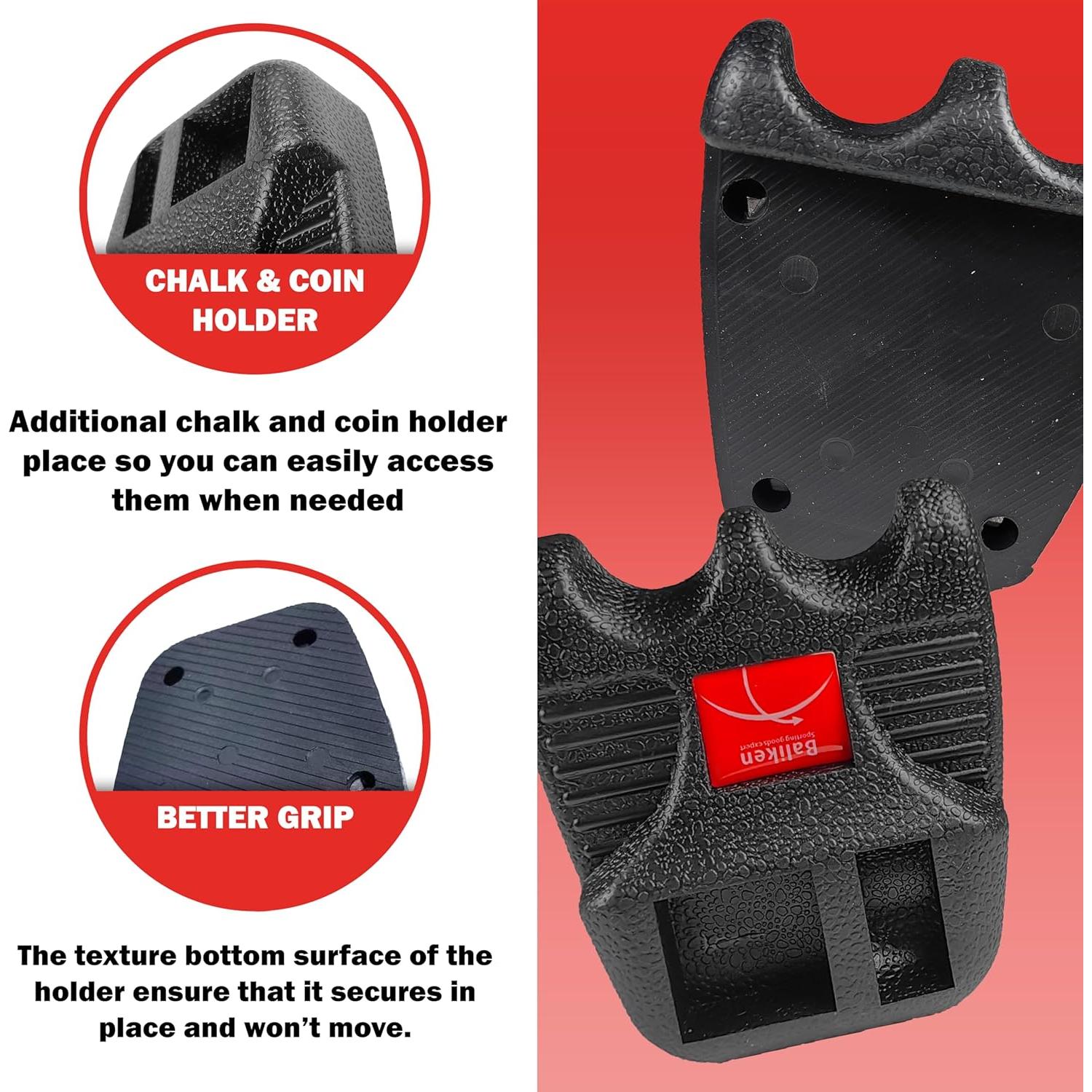 Soporte para Palos de Billar BALIKEN con Tiza - 2 a 4 Palos