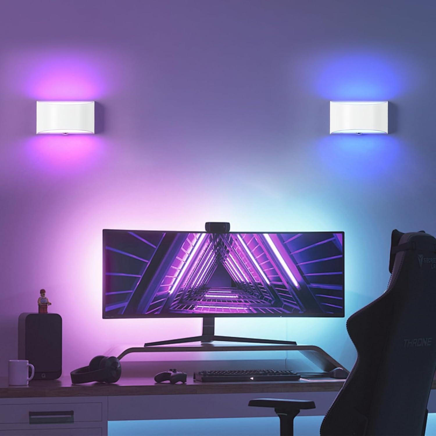 Aplique de Pared LED Hirzsjoy Inalámbrico 6000mAh Control Remoto