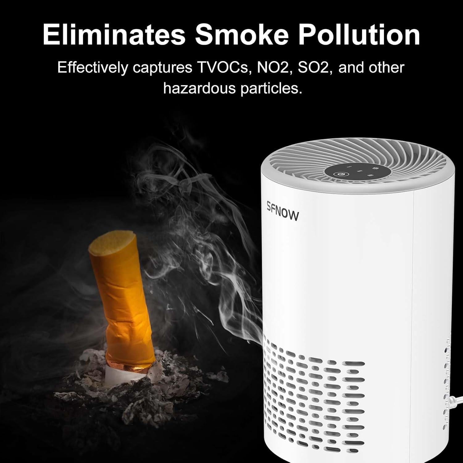 Purificador de Aire Portátil SAP200C - Blanco, 20 m², Silencioso